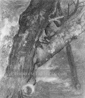 Étude d’un arbre luminisme Albert Bierstadt Peinture à l'huile